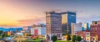 Charleston, WV skyline at dusk — short- and mid-term rentals filling a real housing gap.